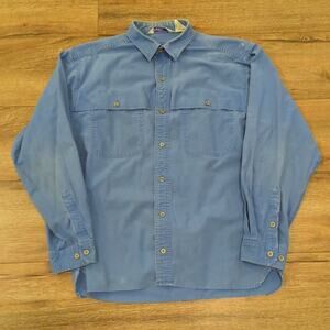 VTG The North Face Men Medium Button Up Shirt by Robert Comstock Faded Distress
